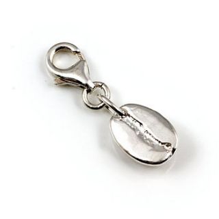 silver coffee bean charm by argent of london