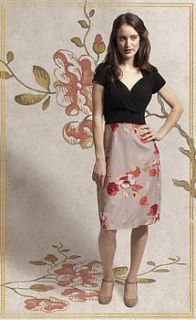poppy print silk cotton trista dress by nancy mac