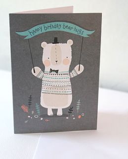 bear hugs birthday card by the chalk lion