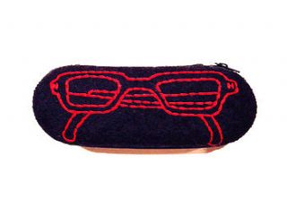 mens embroidered glasses case by sewlomax