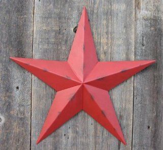 4" Painted Metal Star  Rustic Barn Red. Wish Upon a Star These Rustic Metal Stars Are a Great Way to Add a Rugged Country Look to Your Home. The Rustic Style Gives Your Star a Distressed Look Which Will Add an Amazing Final Touch to Your Country Home