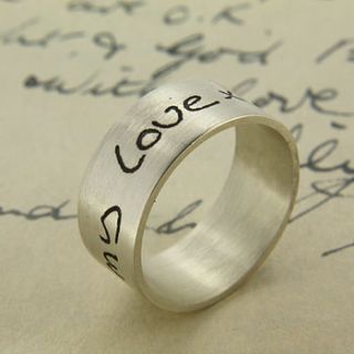 your own handwriting personalised ring by nicola crawford