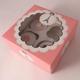 parisienne cupcake boxes pack of two by little cupcake boxes