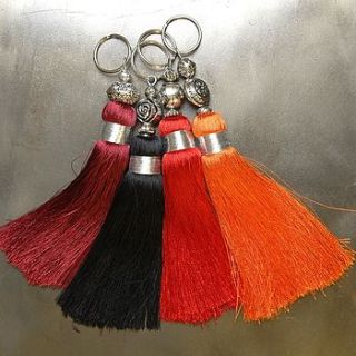 reds handmade tassels key rings by skoura
