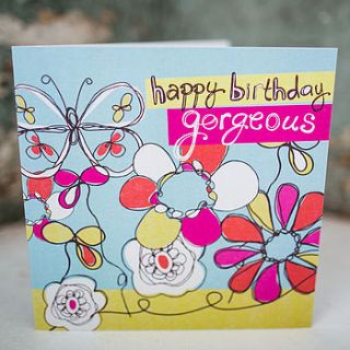 fun floral birthday card by rachael taylor