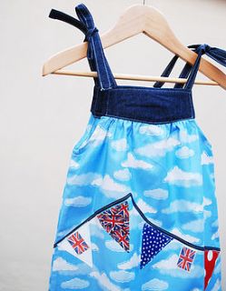 girl's great britian bunting dress by wild things funky little dresses