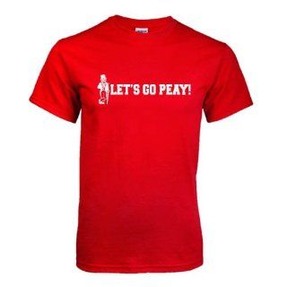 Austin Peay Red T Shirt 'Lets Go Peay'  Sports Fan T Shirts  Sports & Outdoors