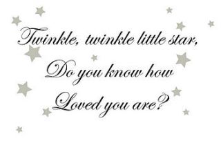 twinkle twinkle wall quote by nutmeg