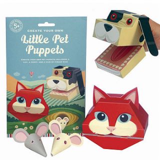 create your own pet puppets activity kit by clockwork soldier