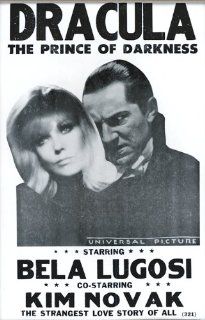 Dracula The Prince of Darkness Starring Bela Lugosi and Kim Novak 14" X 22" Vintage Style Concert Poster  Prints  