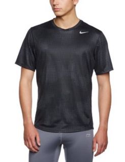 Nike Sublimated Short Sleeve Running Shirt (Medium, ANTHRACITE/BLACK//REFLECTIVE SILV)  Sports Fan T Shirts  Sports & Outdoors