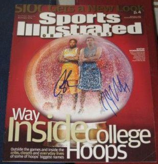 Candace Parker Lady Vols J.J. JJ Redick Duke SIGNED Sports Illustrated SI Campus   Autographed NBA Magazines Sports & Outdoors