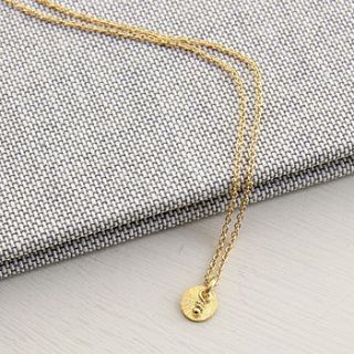 petite gold pendant necklace by myhartbeading