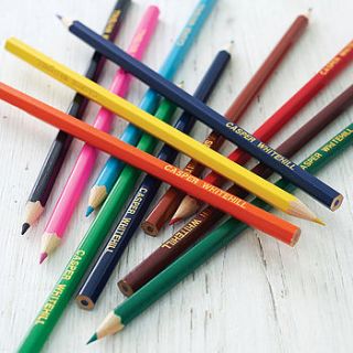 pack of 24 personalised pencils by able labels