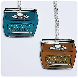typewriter necklace by kayleigh o'mara
