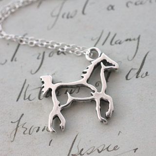 sterling silver prancing pony necklace by magpie living