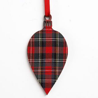 traditional christmas tree decorations tartan by artcuts