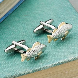 fish cufflinks by burman morgan cufflinks