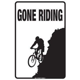 Gone Riding Tin Sign   Prints