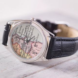 personalised map location wrist watch by ellie ellie