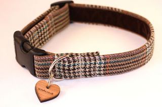 teddy tweed dog collar by scrufts