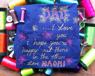 fathers day 'i love you dad' art handkerchief by ilovespoon