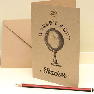 world's best teacher card by papergravy