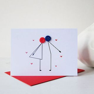 kissing couple card by mrs l cards