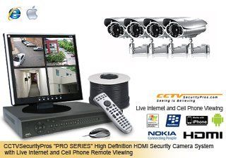 PRO SERIES Complete 4 Camera Indoor/Outdoor Color Sony Super HAD CCD 600 Line Vari focal (5 50mm) "EAGLE EYE" Infrared Security Camera System with Internet and Cell Phone Viewing (CSP 4PROEE)  Surveillancesystem  Camera & Photo