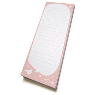 magnetic bird notepad by lollipop designs