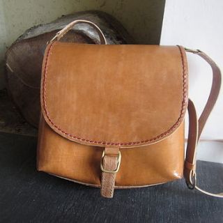 fair trade leather satchel bag by the fairground