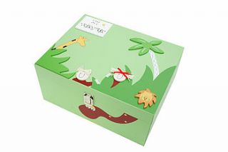 jungle wooden keepsake memory box by freya design