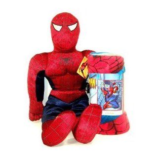 Spiderman Cuddle Pillow 28 Inch and Fleece Throw Blanket Set Toys & Games
