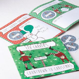 personalised 'countdown to christmas' book by lou brown designs