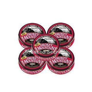 Smokey Mountain Snuff, 5 Cans   Cherry   Tobacco Free, Nicotine Free  Other Products  