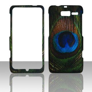 2D Peacock Motorola Droid Razr M XT907 Verizon Cases Cover Hard Case Snap on Rubberized Touch Case Cover Faceplates Cell Phones & Accessories
