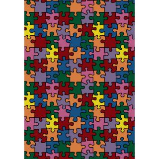 Joy Carpets Whimsy Essentials Puzzled Jigsaw Pieces Kids