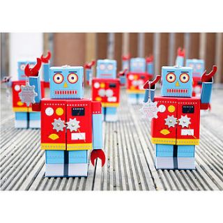 robot stationery box set by red berry apple