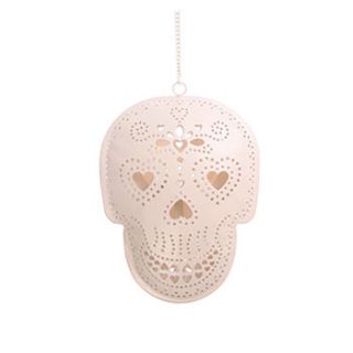 skull hanging tealight holder by lindsay interiors