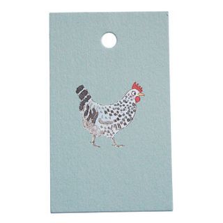chicken gift tags set of six by sophie allport