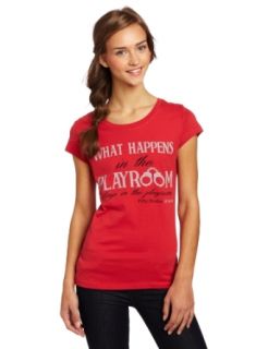 50 Shades of Grey Juniors What Happens In The Bedroom Tee, Vibrant Red, Small