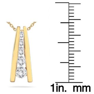 Szul Jewelry 14K Yellow Gold Round Cut Five Stone Diamond Journey