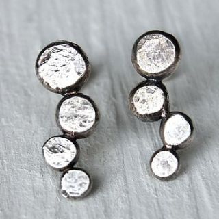 silver pebble stud earrings by alison moore silver designs