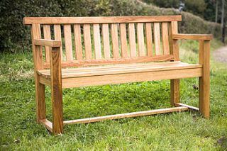 solid english oak garden bench by sylph furniture