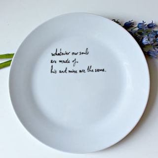 wuthering heights hand drawn plate by mr teacup