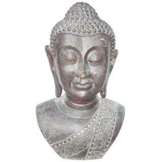 Moes Home Collection Buddha Bust Statue in Silver