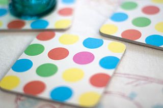 polka dot coaster set by the other duckling
