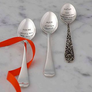 personalised silver plated spoon gift by the cutlery commission