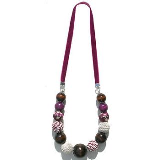plum velvet necklace by handmade by hayley