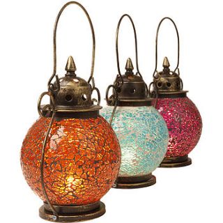 mosaic glass lantern by wonderland boutique